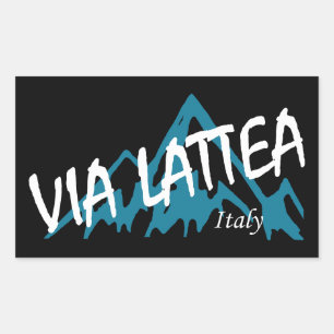 Sticker Rectangulaire Montagnes de la Voie lactée