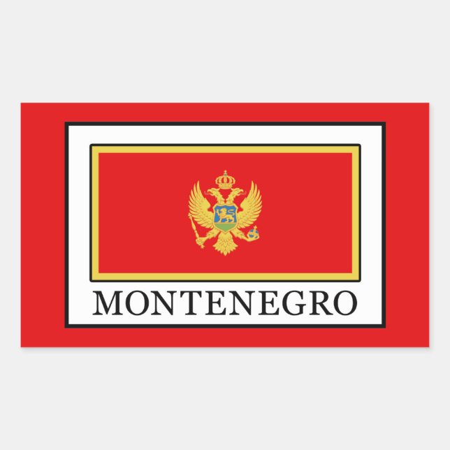 Sticker Rectangulaire Monténégro (Devant)