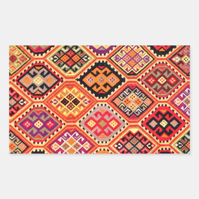 Sticker Rectangulaire moquette grecque motif traditionnel folk motif aut (Devant)