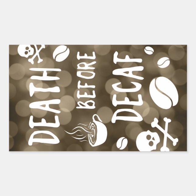 Sticker Rectangulaire mort avant decaf bokeh (Devant)