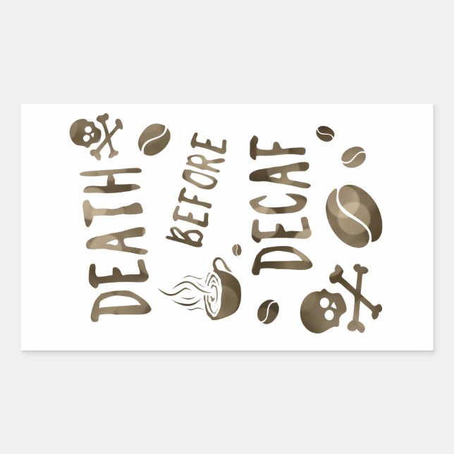 Sticker Rectangulaire mort avant decaf bokeh (Devant)