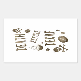 Sticker Rectangulaire mort avant decaf bokeh