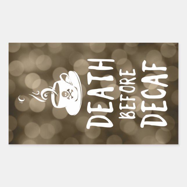 Sticker Rectangulaire mort avant decaf bokeh (Devant)
