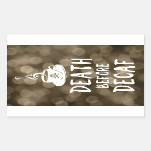 Sticker Rectangulaire mort avant decaf bokeh