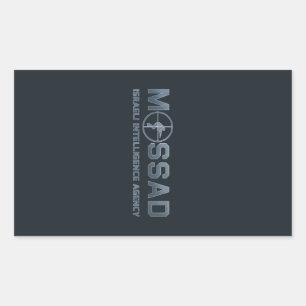 Sticker Rectangulaire Mossad - Agence israélienne de renseignement - Por