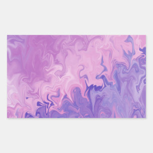 Sticker Rectangulaire Motif Abstrait de Marbre Liquide Violet