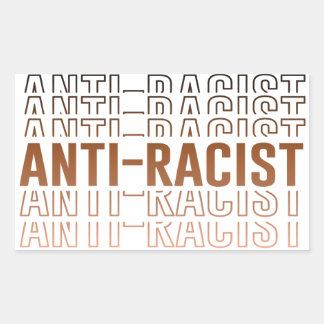 Sticker Rectangulaire Motif anti-raciste