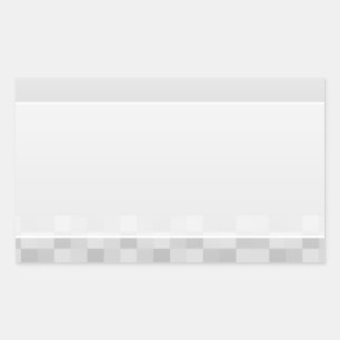 Sticker Rectangulaire Motif Carré gris clair et blanc.