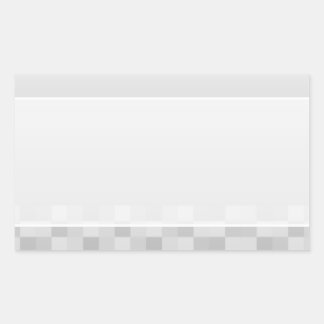 Sticker Rectangulaire Motif Carré gris clair et blanc.