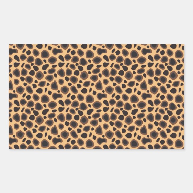 Sticker Rectangulaire Motif Cheetah (Devant)