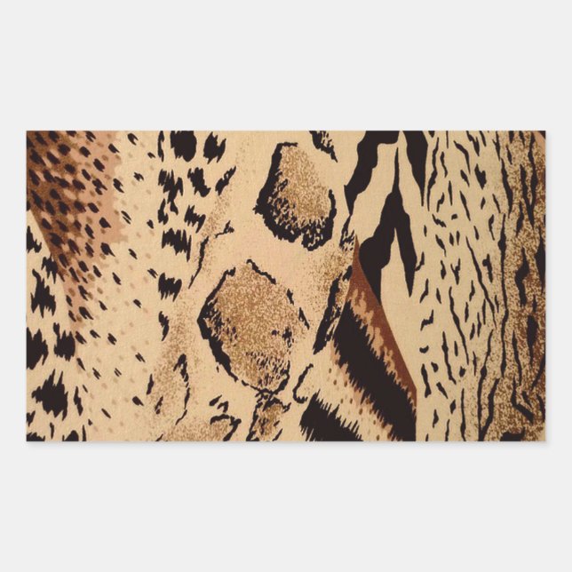 Sticker Rectangulaire Motif Cheetah (Devant)