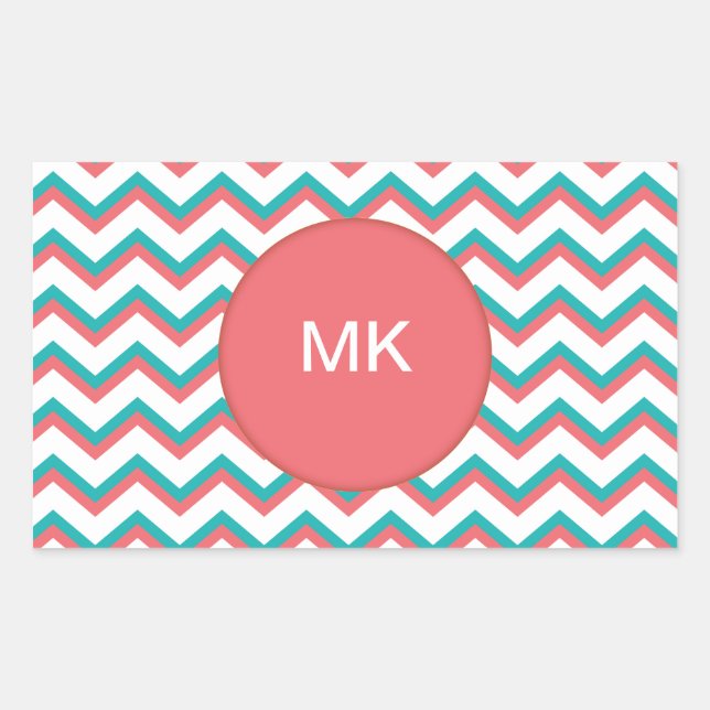 Sticker Rectangulaire Motif Chevron Sud-Ouest (Devant)