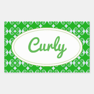 Sticker Rectangulaire Motif Curly Diamond