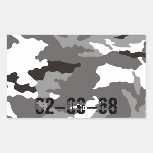 Sticker Rectangulaire Motif de camouflage gris