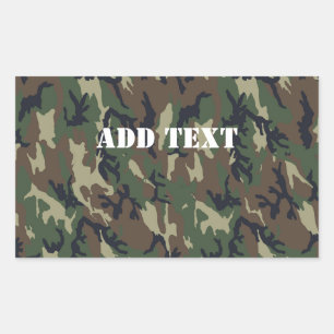 Sticker Rectangulaire Motif de camouflage vert militaire