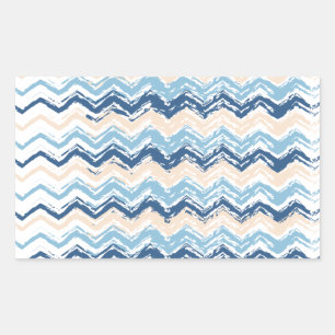 Sticker Rectangulaire Motif de Chevron de l'océan pacifique
