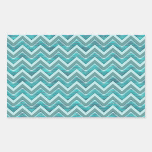 Sticker Rectangulaire Motif de Chevron de parties scintillantes des eaux