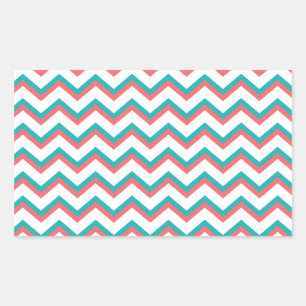 Sticker Rectangulaire Motif de Chevron de sud-ouest