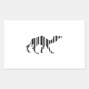 Sticker Rectangulaire Motif de code barre de chameau
