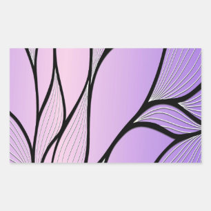 Sticker Rectangulaire Motif de congé créatif Pearlescent violet