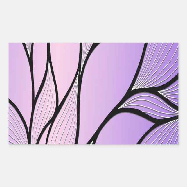 Sticker Rectangulaire Motif de congé créatif Pearlescent violet (Devant)