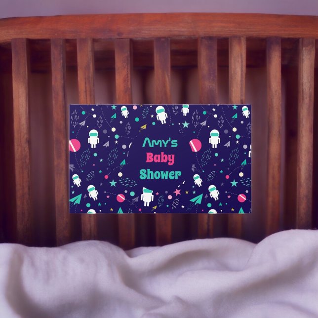 Sticker Rectangulaire Motif de dessin de l'astronaute spatial (planet astronaut party theme sticker,birthday party sticker,gift pack,envelope,return gift sticker)