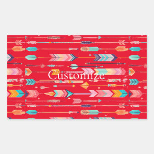Sticker Rectangulaire Motif de flèche multicolore Thunder_Cove