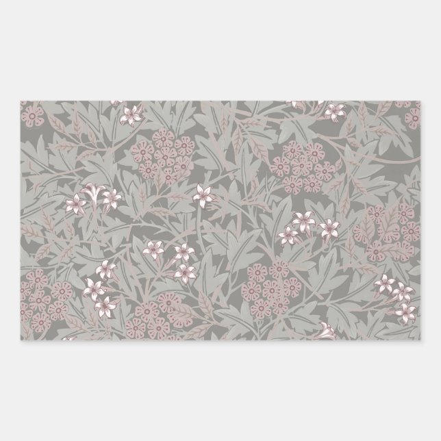 Sticker Rectangulaire Motif de fleur de jasmin de William Morris (Devant)