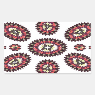 Sticker Rectangulaire Motif de fleurs Mandala
