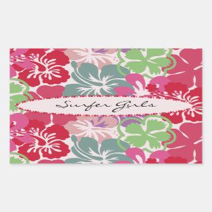 Sticker Rectangulaire Motif de ketmie