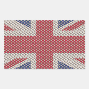 Sticker Rectangulaire Motif de pêche du pavillon Union Jack