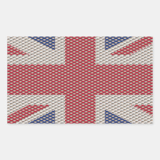 Sticker Rectangulaire Motif de pêche du pavillon Union Jack