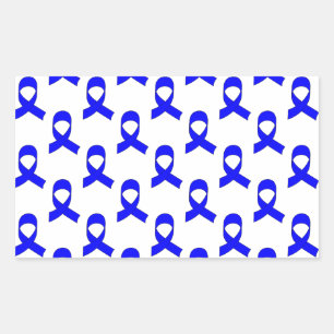 Sticker Rectangulaire Motif de ruban bleu
