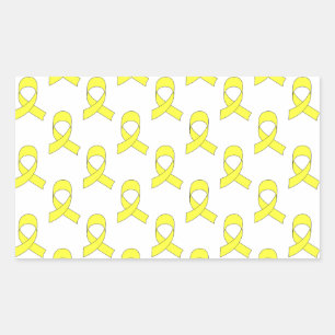 Sticker Rectangulaire Motif de ruban jaune