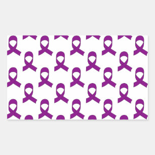 Sticker Rectangulaire Motif de ruban violet