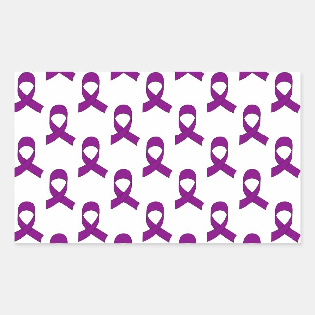 Sticker Rectangulaire Motif de ruban violet (Devant)