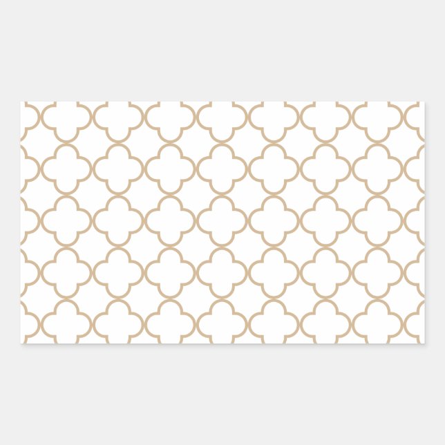Sticker Rectangulaire Motif de trèfle 1 sable (Devant)