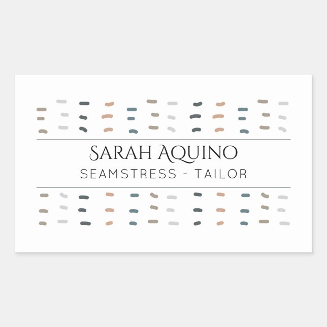 Sticker Rectangulaire Motif des pointes de main sur mesure Seamstress (Devant)