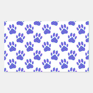 Sticker Rectangulaire Motif Empreinte de patte cosmique
