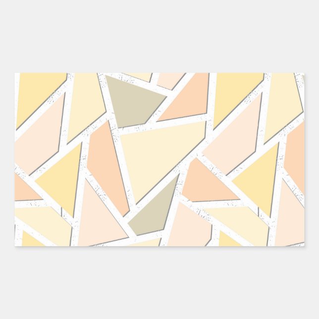 Sticker Rectangulaire Motif en mosaïque jaune citron (Devant)