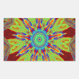 Sticker Rectangulaire Motif ethnique d'Asie africaine