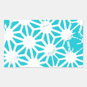 Sticker Rectangulaire Motif géométrique Aqua