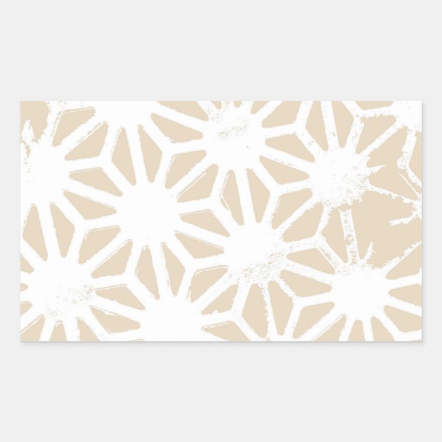 Sticker Rectangulaire Motif géométrique beige (Devant)