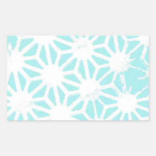 Sticker Rectangulaire Motif géométrique turquoise
