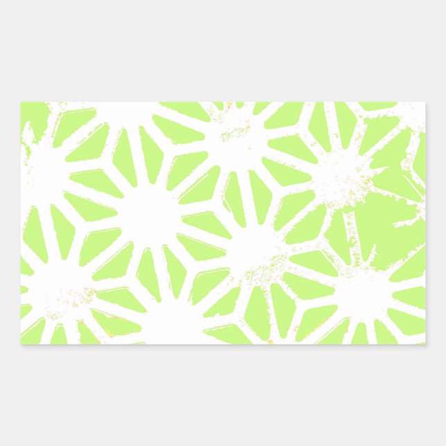 Sticker Rectangulaire Motif géométrique vert cime (Devant)