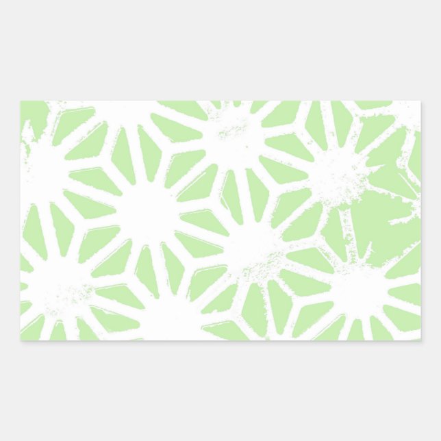 Sticker Rectangulaire Motif géométrique vert pomme (Devant)