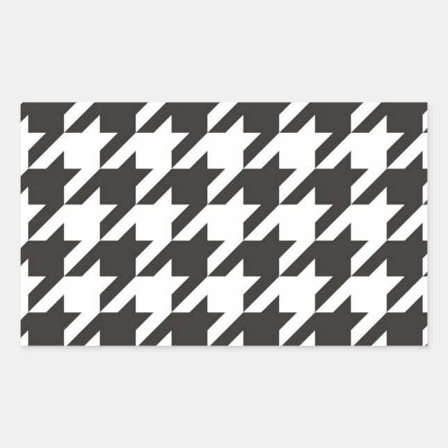 Sticker Rectangulaire Motif gris, noir et blanc sans soudure (Devant)