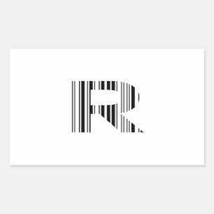 Sticker Rectangulaire Motif initial de code barres de CODE BARRES de la