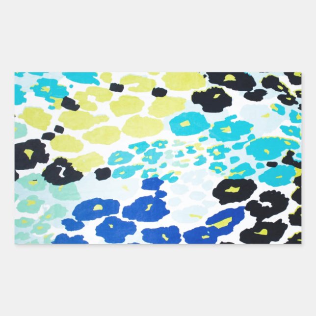 Sticker Rectangulaire Motif moderne tendance Leopard (Devant)