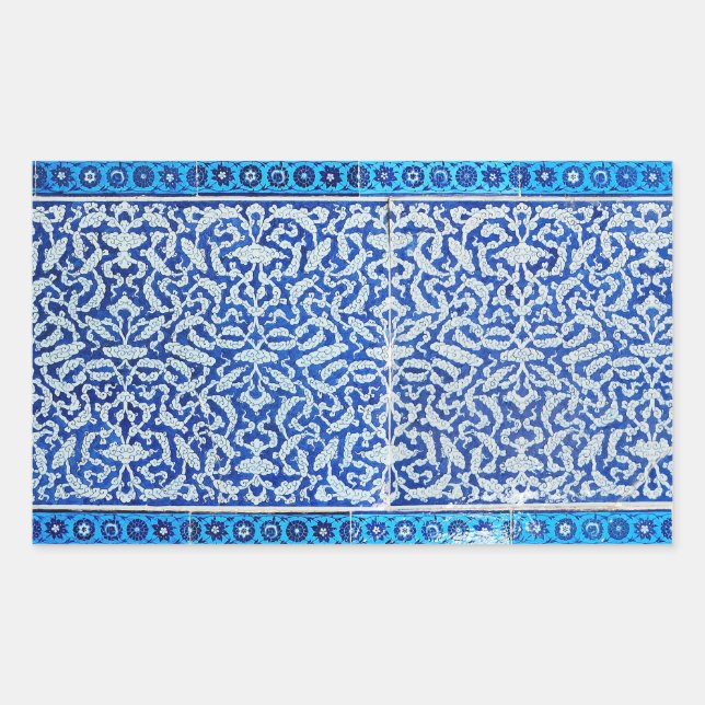 Sticker Rectangulaire Motif nuages (Devant)